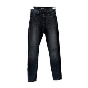 MOTHER The Swooner Ankle Skinny Black Jeans High Rise Cat Got Your Tongue 25